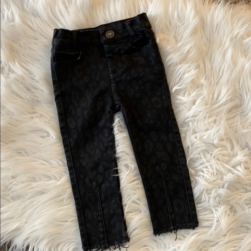 Art Class black leopard skinny jean 12 months